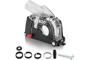 HERZO Suction Hood Angle Grinder 115 mm / 125 mm, Angle Grinder Extraction with Guide Slide