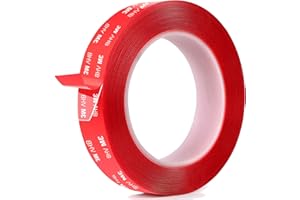 Rusoz Dwustronna taśma klejąca, bardzo mocna, przezroczysta, dwustronna, wodoodporna, 1 cm x 5 m, wielofunkcyjna, dwustronna taśma klejąca, możliwość odklejenia