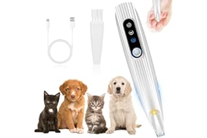 CHIMOO Pfotentrimmer für Hunde,USB Wiederaufladbar Hundeschermaschine Leise Hundepfoten Trimmer Pro Hundetrimmer mit Led-Licht Trimmer Hundepfoten für Hunde