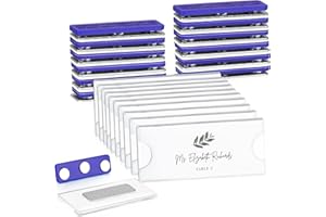 HUANMIN 10 Pcs Namensschilder Magnetisch, Namensschilder Magnet, Namensschilder für kleidung, name plate für kleidung Ausweishalter, name tag mit 3-Punkt Selbstklebende Magnet