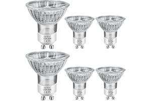 Blakapoo 6 sztuk żarówek Gu10, Mr16, 230 V, ciepła biel, możliwość ściemniania, 2700 K, szeroki kąt świecenia 38°, żarówki reflektorowe do lamp ogrodowych, łazienkowych, szafek