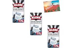 HOLLAND-BOX BY VRIENS Klene Drop Zeezout Waterwerken Lot de 3 bouteilles de 510 g I Mélange de réglisse de Hollande I Lacisse salée des Pays-Bas I réglisse avec sel de mer I Lacisse salée I Licorice néerlandaise I