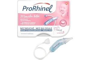 Prorhinel Mouche Bébé Manuel Ergonomique, Sûr et Hygiénique, Réduit Le Risque De Sinusites et Otites, Fabriqué en France, 2 Unité