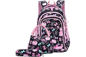 IvyH Zaino per Bambini,Zaini Ergonomici Scuola Elementare Corazza Dura 14 pollici Zainetti Stampato per Ragazzi Ragazze 6-11 anni/1-5 grado