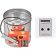 ROOwarMer Motorized damper manual 220v 16NM motorised air vent volume control damper pour ventilation vmc ducting damper diameter 51 63 76 80 100 125 150 200 250 300 350 400 mm (Diameter 51mm)