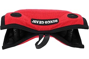 DINGO GEAR WWW.DINGOGEAR.COM 1977 Dingo Gear Mordant en Coin Universel pour Dressage de Chiens, K9, IGP, Obéissance, Sports Canins, Nylcot, Mini Manchon avec 1 Poignée, 2 Prises Intérieures, Doux, Rouge (S00707)