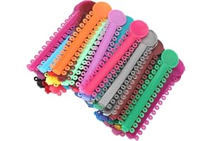 Tandställning gummi – 40 färgglada gummi för fästen | Ortodontisk ligatur gummiband, 40 stycken, flera färger, enkel byte, för tandställningar och fästen
