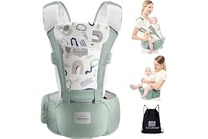 Bebear Porte bébé,Bebamour Porte-bébé 0-36 mois, sac à dos porte-bébé 3D Air Mesh pour nouveau-nés à tout-petits, approuvé par la norme de sécurité