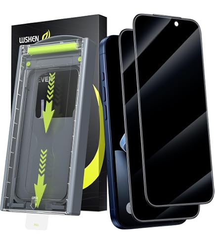 WSKEN Privacy Per IPhone 14 Pro Max: Pellicola Vetro Temperato 28° Anti Spia Con Applicatore (2 Pezzi)