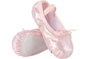 Tancefair Chaussure de Ballet Classique Paillettes Chaussures de Danse Ballerine Danse Chaussures Pilates Yoga Gymnastique Chaussons pour Filles Femmes