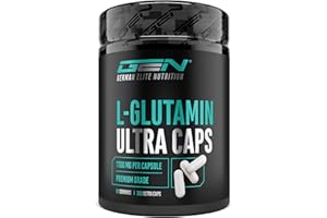 ‎GEN GERMAN ELITE NUTRITION L-Glutamin Ultra Caps - 365 Kapseln mit 1100 mg - Reines & ultrafeines L-Glutamin in Premiumqualität - Extra hochdosiert