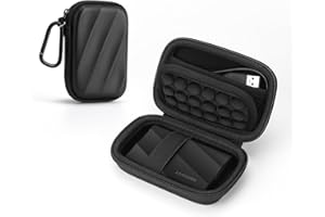 SSD Tasche für Samsung T9/T7 Shield/T7/T7 Touch, Externe Festplatte SSD 1TB, 2TB, 4TB Harte Tragetasche Hülle Case Reise Tragen Etui (Schwarz)