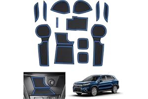 GAFAT Suzuki S-Cross Hybird 2022-2024 2025 Tappetini Antiscivolo, Nuovo Suzuki S-Cross III 2022- Tappetini in Gomma Console Centrale, Porta Bicchieri, Cuciture Porta, Suzuki S-Cross Accessori (Blu)
