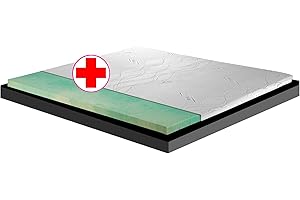 GEEMMA S.R.L. Topper, sovra materasso RIGIDO, correttore ortopedico materasso in BIOGREEN Alto 6 cm, tessuto anallergico sfoderabile, 4 lati in ARGENTO - ORTOPEDIC matrimoniale 160x200
