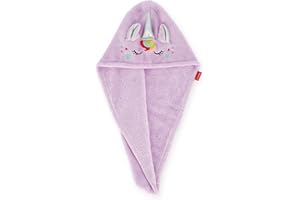 Legami - Turbante per Capelli Love My Hair, Asciugatura Rapida, in Microfibra, Super Assorbente, Morbido, Anti-Crespo, Asciugamano per Capelli Donna, Chiusura con Bottone, Tema Unicorn