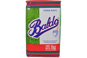 YERBOX Yerba Mate Tè Baldo Tradizionale 1 kg: Ricco di antiossidanti e vitamine, accelera il metabolismo, senza zucchero | Brasile
