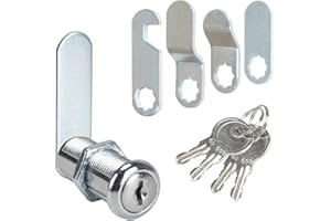 Luabue cerradura para buzón 35mm Cerradura de Palanca 4 Llaves 5 Pestañas Diferentes Buzones Puertas de Armario Muebles