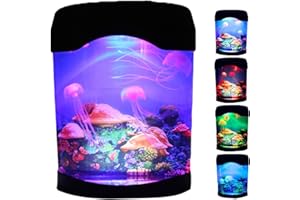 XUEQI USB Aquarium Mood Light, Jellyfish Lamp LED Fantasy Lava Lamp Realistic Jellyfish Light, Home Office Gift for Men Women Kids