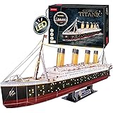 Puzzle 3d Led - Titanic Modellino Led | Modellismo Da Costruire Adulti E Bambini | Puzzle 3d Bambini E Adulti | Nave Giocatto