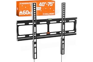 RICOO Soporte TV Pared Fijo Plano Ultra Delgado Televisión 26-55" (66-140cm) F0244 Universal Televisor LED/LCD/Curvo VESA 200x200-400x400