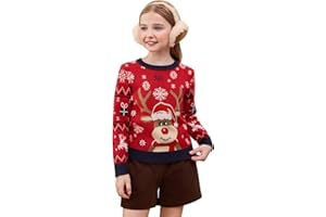 Saodimallsu Ugly Christmas Suéteres Hombre Jersey Navideños Familia Mujer Niños Unisex Suéter De Navidad Invierno Patrón De Reno