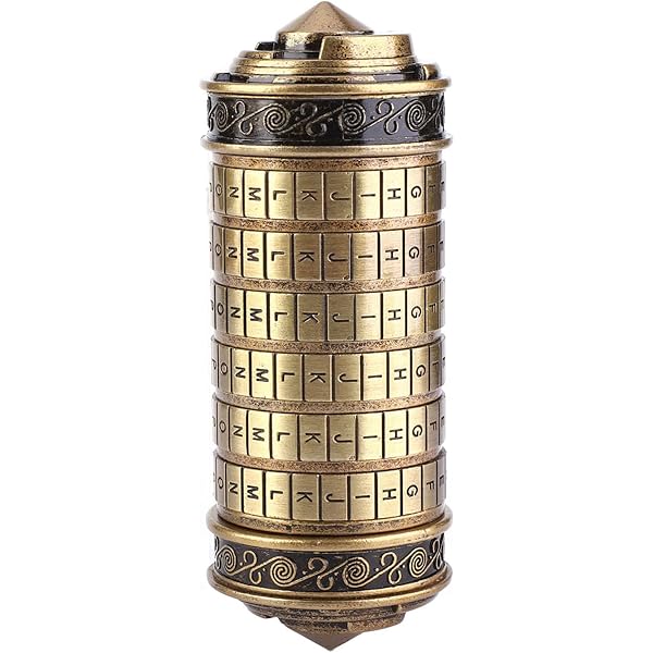 Fdit – Coffret Cryptex Rétro En Métal 13 Cm, Serrure à Code Modifiable – Cadeau Romantique