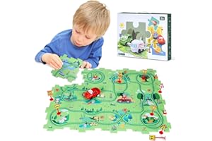 SYHLN Toys for 3 Year Old Boys Gifts, Puzzle Toy Cars for Kids Age 3 4 5, Board Games for 3+ Year Old Boys, Car Games Montessori Toys for 3-6 Year Old Boys Birthday Easter Gifts