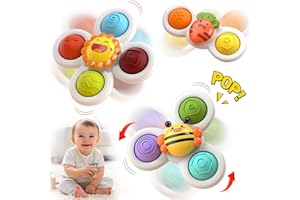 BIAOQINBO Saugnapf Spielzeug, Polyester , Drehspielzeug, Baby Toy, Badespielzeug , ab 1 Jahr - Geschenke für 1-6 Jahre