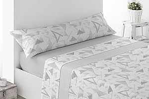 Cabello Textil Hogar Juego de sábanas Estampadas - Disponibles en 3 y 4 Piezas - Varios tamaños, diseños y Colores - Microfibra Transpirable Extra Suave (Arbec Gris, Cama de 150 cm (150x190/200cm))