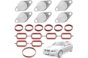 Twowinds Ansaugdrosselklappe und Dichtungen Set. 22mm E87 E87 E46 E90 E90 E39 E39 E60 E61 E65 E83 E53 (6 Drosselklappen + 13 Dichtungen)