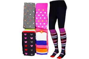 T&R Industrees Thermo Strumpfhosen für Mädchen| Strickstrumpfhose |warm gefüttert Winter|SM4| 3/4/5er Pack| 104-152