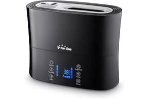PUR LINE Humidificateur hybride vapeur froide et chaude, hygrostat , ultra efficace et design très soigné avec Ioniseur Hydro 14 Purline