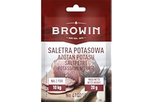 MultiDepot Browin 410010 Salpêtre de Potassium pour la Salaison de la Viande 20g | pour Conserver la Viande et Faire du Jambon Maison | pour 6 kg de Viande
