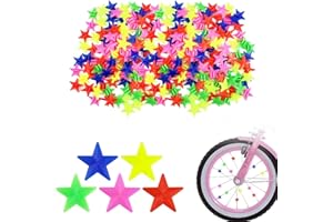 WOLMIK Bicycle Spoke Beads - 144 PCS Bike Spoke Beads, Multicoloured Bicycle Spokey Dokeys, Plastic Clip Wheel Spokes Decorations, Bike Accessories for Kids Girls and Boys