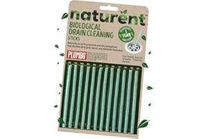 Drain Cleaning Sticks Pack of 12 – 1-Year Supply of Enzyme-Activated Cleaners, Sink Odour Remover – Natural, Sustainable Enzyme Cleaner Clog & Drain Cleaning Sticks by Plumbo