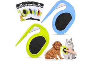 Atuoxing 2 Pièces Noeud Coupe Noeud Chat Poil Long, Peigne Chat, Peigne Chat und Chienpoil Long, Coupe Noeud Chat Poil des Animaux de Compagnie (Bleu + Vert)