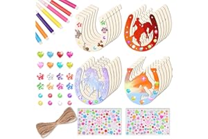 MQIAN 39 Hufeisen Holz Set, Hufeisen Kindergeburtstag, Pferde Deko Kindergeburtstag, Pferde Geburtstag, Hufeisen Basteln Kindergeburtstag, Holz Hufeisen, Mitgebsel Pferdegeburtstag, Holzpferd Zubehör
