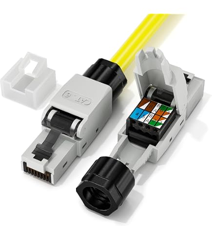 Legrand BTicino Base RJ45 Cat.6 STP Schermato - Connettore Con Portello Antipolvere, 1m, Per Cablaggio Strutturato