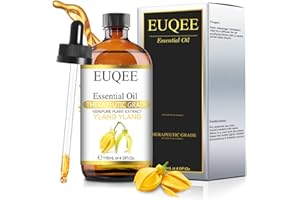 EUQEE Huile Essentielle Ylang Ylang 118 ml, Huile de Ylang Ylang Pures Naturelles, Ylang Ylang Huile Essentielle pour Diffuseur, Humidificateur, Aromathérapie, Détendre