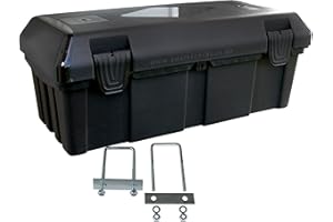 Timone Box con 2 Chiusure, incluso supporto, Cassetta degli attrezzi per rimorchio Stau scatola 30 LTR rimorchio Box, daken B23 – 0