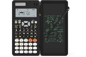 GUYUCOM Scientific Calculator with Notepad, Multiview 4-line Dual Power, School Supplies Engineering Professional Calculators with LCD Writing Pad for Junior, Middle, High School and College Students