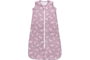 Owlivia Bio-Baumwolle Baby Schlafsack 0.5 Tog & 2.5 Tog Jungen Mädchen Schlafsack, Tragbare Baby-Decke mit 2-Wege-Reißverschluss