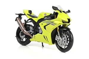 Risopen 1/12 1000R Moto Modello Giocattolo Mini Lega Metallo Diecast Moto Modello Giallo Giocattolo Collezione Regalo per Uomini Bambino Ragazzo