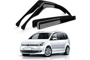 ZWPARTS Windabweiser für Fenster Ersatz für VW Touran 2003-2010 (1T1, 1T2), 2010-2015 (1T3), Set mit 4 Schwarz Windabweisern zum Aufkleben, Wind und Regenabweiser für Seitenfenster