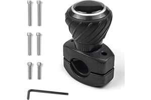YHT Car Steering Wheel Knob,Car Power Handle Spinner,Smooth and Durable Steering Wheel Aid Assister for Cars,Trucks,Tractors,Forklifts,Boat(Black)