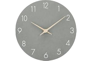 ACCSHINE Wooden 25cm Silent Wall Clocks for Home Decor Living Room Kitchen Large Number Modern Clock
