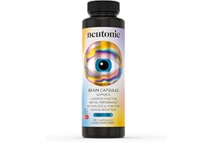 Neutonic | Nootropic Brain Capsules | Support Cognitive Function* & Memory** - Caffeine-Free, Research-Backed Nootropic Ingredients | Enhance Focus & Mental Performance | 90 Capsules