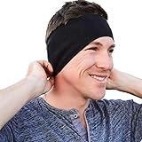 Self Pro Ear Warmers/Muffs Headband For Men & Women & Kids Perfect For Cycling Skiing Workout Yoga Running & Riding Motorcycle In Winter - Stay Warm & Performance Stretch - Black