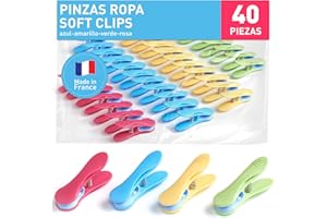 culiclean Clips Suaves (40 Piezas, Azul-Amarillo-Verde-Rosa)
