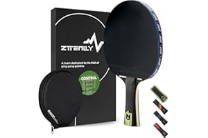 ZTTENLLY Ping Pong Paddle with Carbon Technology | Performance-Series,7-ply Finest Blade, Expert Speed/Edge/Balance/Control, Thicker Protector Case | Table Tennis Racket for Professional